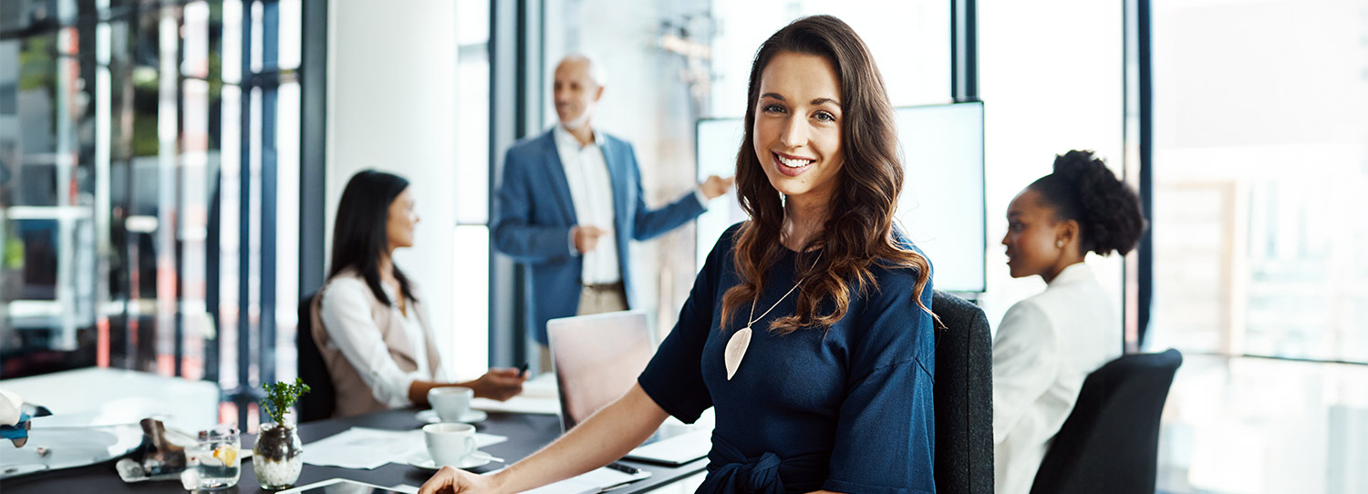 Young woman uses Doc Assembler, meeting management software to organise her minutes ad agendas in her local government meetings